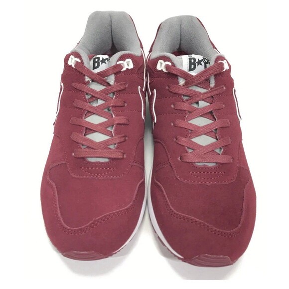 A BATHING APE BAPE STA \'NB\' TRAINER RED Burgundy Size 8 NIB RARE main image 4
